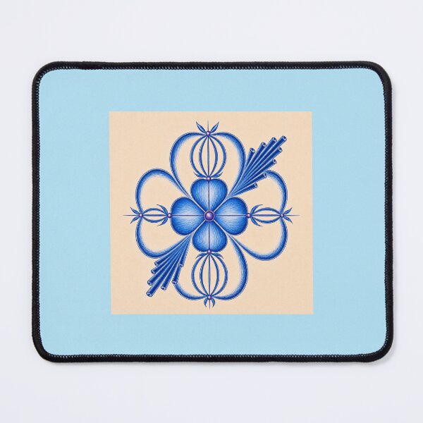 Item preview, Blue Axis Flower — Inner Calm Focus designed and sold by RAIPrintStudio.