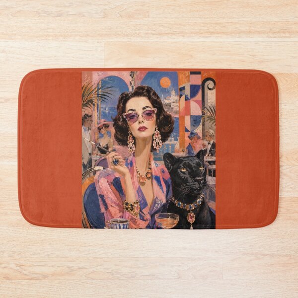 Item preview, The girl and the black panther in a café. designed and sold by Natalia-Vlad.