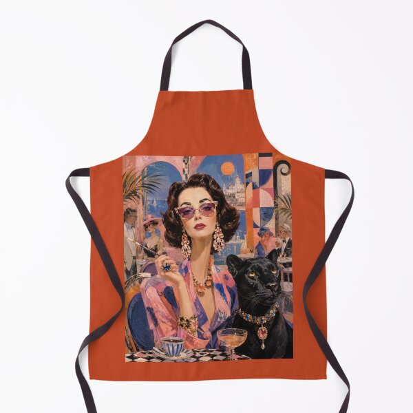Item preview, The girl and the black panther in a café. designed and sold by Natalia-Vlad.