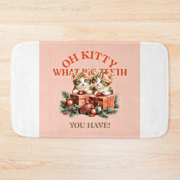 Item preview, Oh Kitty what big teeth you have.  2 kittens with presents. designed and sold by Hevzy.