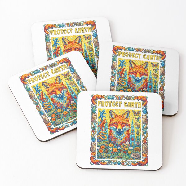 Item preview, Protect Earth Colorful Fox Wildlife designed and sold by TeeARTHY.