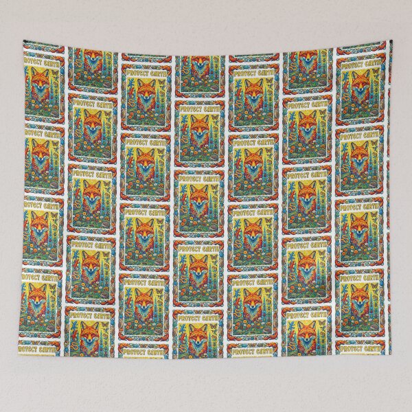 Item preview, Protect Earth Colorful Fox Wildlife designed and sold by TeeARTHY.