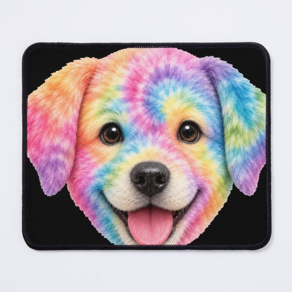 Item preview, Cute Rainbow Tie-Dye Puppy Face designed and sold by jgvisualarts.