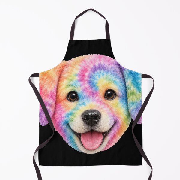 Item preview, Cute Rainbow Tie-Dye Puppy Face designed and sold by jgvisualarts.