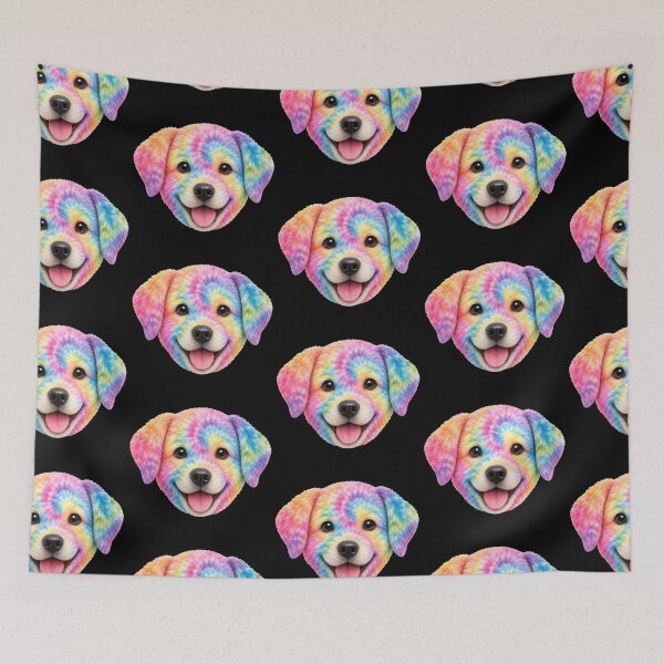 Item preview, Cute Rainbow Tie-Dye Puppy Face designed and sold by jgvisualarts.