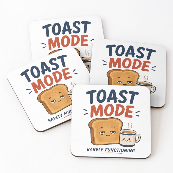 Item preview, Toast Mode Barely Functioning Sticker | Cozy Breakfast Aesthetic designed and sold by Snackwave Ninety.