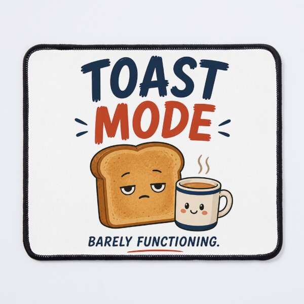 Item preview, Toast Mode Barely Functioning Sticker | Cozy Breakfast Aesthetic designed and sold by Snackwave Ninety.