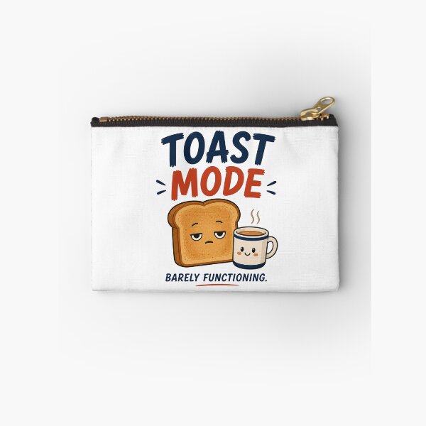 Item preview, Toast Mode Barely Functioning Sticker | Cozy Breakfast Aesthetic designed and sold by Snackwave Ninety.