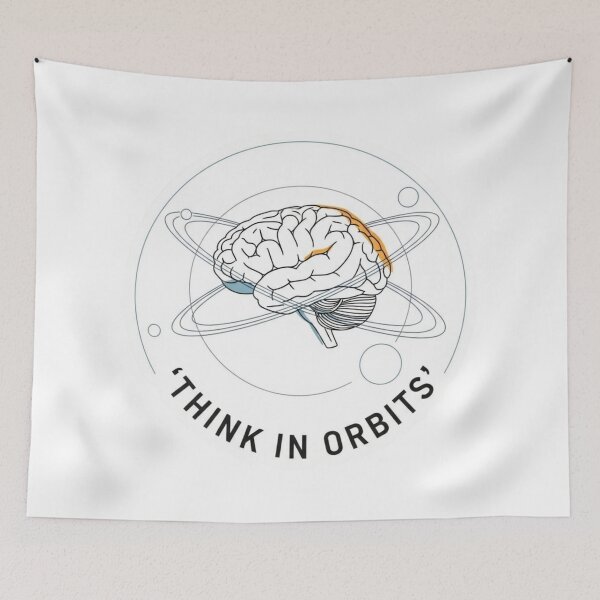 Item preview, Think in Orbits – Creative Mind Space Design | Brain Galaxy Minimalist Aesthetic designed and sold by Altair_.