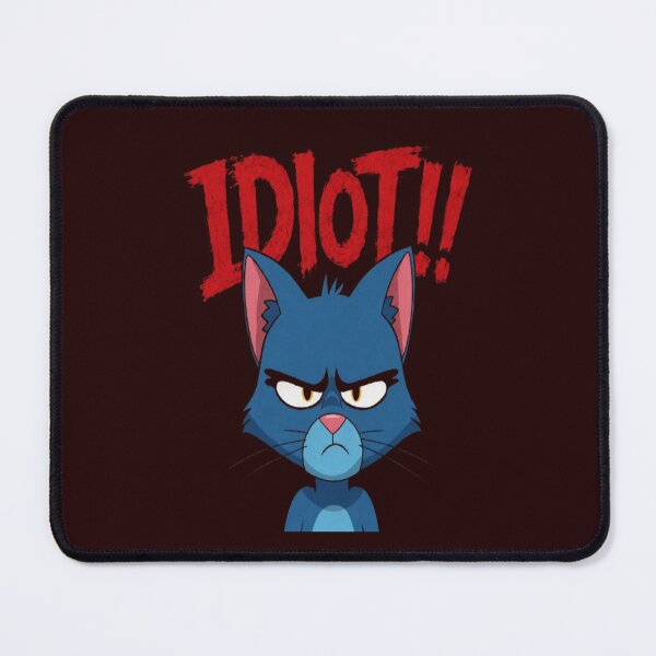 Item preview, Funny Angry Cat Idiot Meme Shirt | Bold Cartoon Graphic Tee | Sarcastic Black Red Streetwear Design designed and sold by ELVIN DESIGNS.