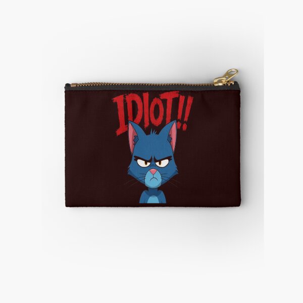 Item preview, Funny Angry Cat Idiot Meme Shirt | Bold Cartoon Graphic Tee | Sarcastic Black Red Streetwear Design designed and sold by ELVIN DESIGNS.