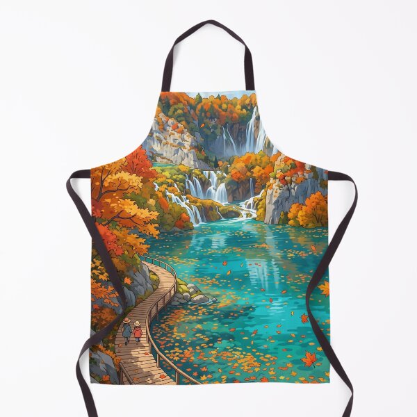 Item preview, Plitvice Lakes Autumn Cascade - Majestic National Park designed and sold by SpiriTravels.