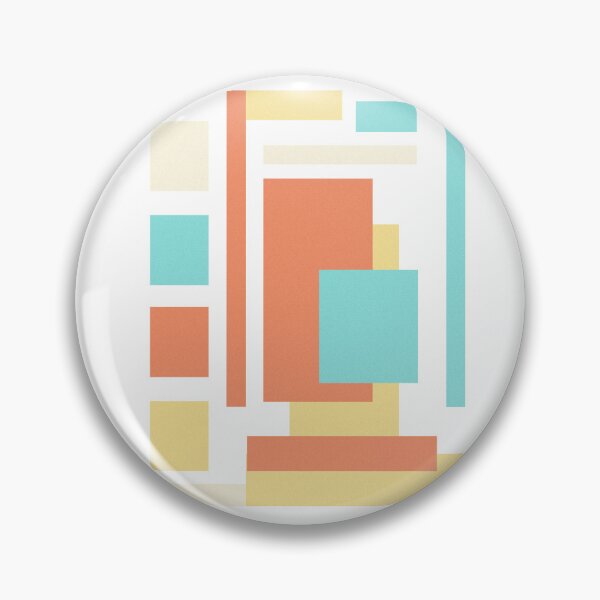 Item preview, Pastel De Stijl - Mint & Coral Geometric Blocks designed and sold by The Nomadic Designs.