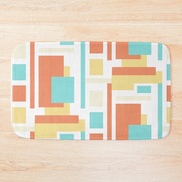 Item preview, Pastel De Stijl - Mint & Coral Geometric Blocks designed and sold by The Nomadic Designs.