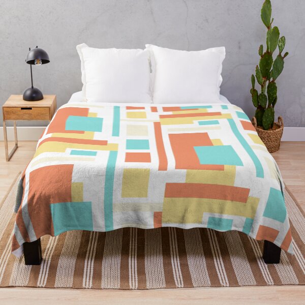 Item preview, Pastel De Stijl - Mint & Coral Geometric Blocks designed and sold by The Nomadic Designs.