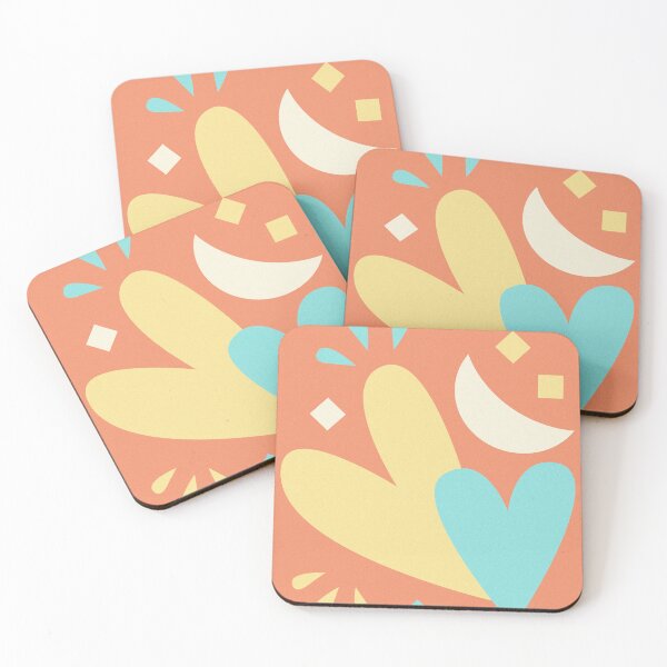 Item preview, Retro Pastel Hearts - Memphis Style Abstract Art designed and sold by The Nomadic Designs.
