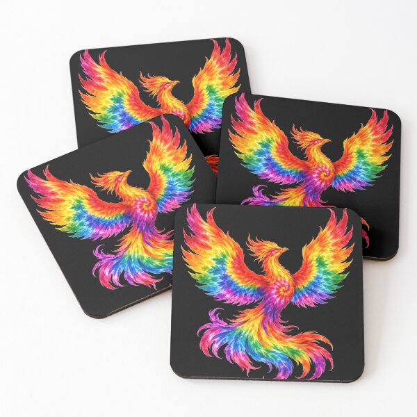 Item preview, Rainbow Tie-Dye Phoenix Rising designed and sold by jgvisualarts.
