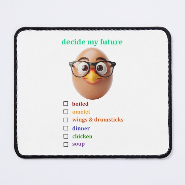 Item preview, Egg ask Decide My Future Text Art designed and sold by Museum Of Non-Existing Art.
