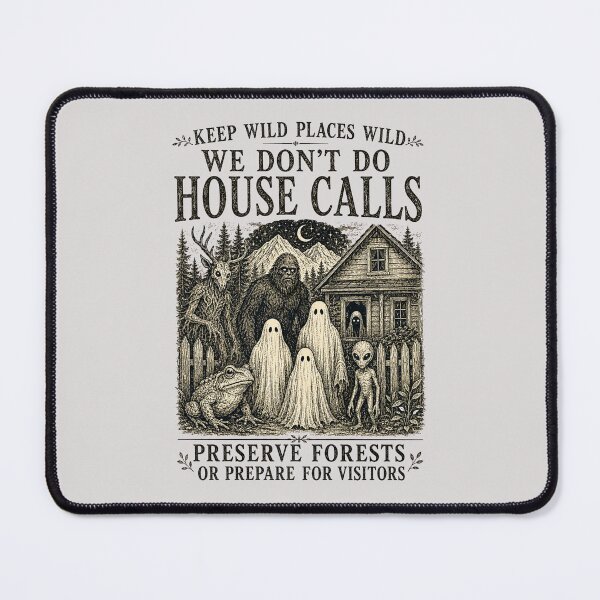 Item preview, Keep Wild Places Wild Bigfoot Ghost Alien Cryptid Humor designed and sold by bosamji.