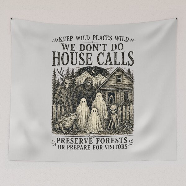 Item preview, Keep Wild Places Wild Bigfoot Ghost Alien Cryptid Humor designed and sold by bosamji.
