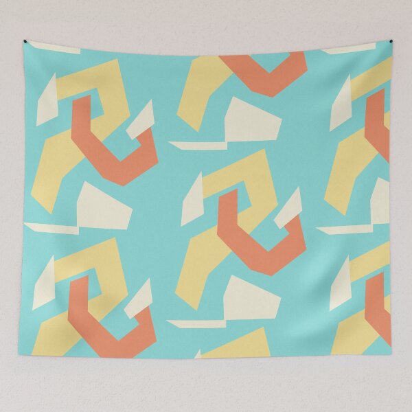 Item preview, Geometric Ribbon Flow - Minimalist Pastel Abstract designed and sold by The Nomadic Designs.