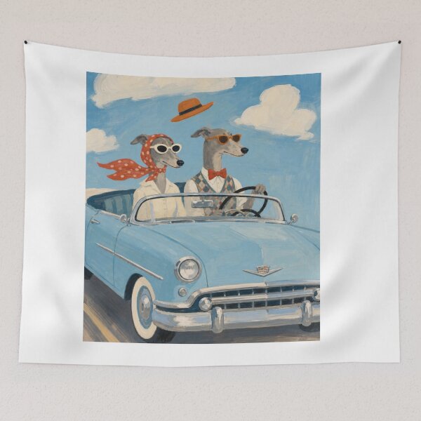 Item preview,  Retro Greyhound Road Trip in Vintage Convertible designed and sold by Creatby7030.
