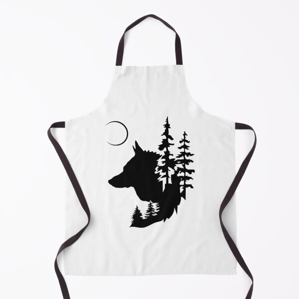 Item preview, Wolf Head Moon Crescent Forest designed and sold by MagnoliaLake.