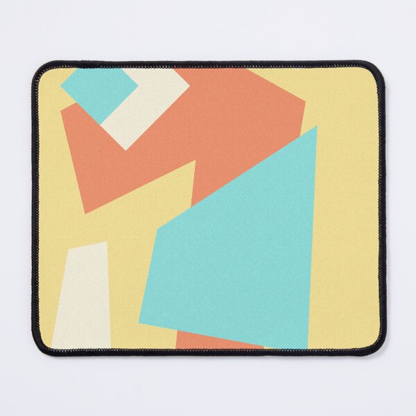Item preview, Mid-Century Polygon Art - Coral & Mint Abstraction designed and sold by The Nomadic Designs.