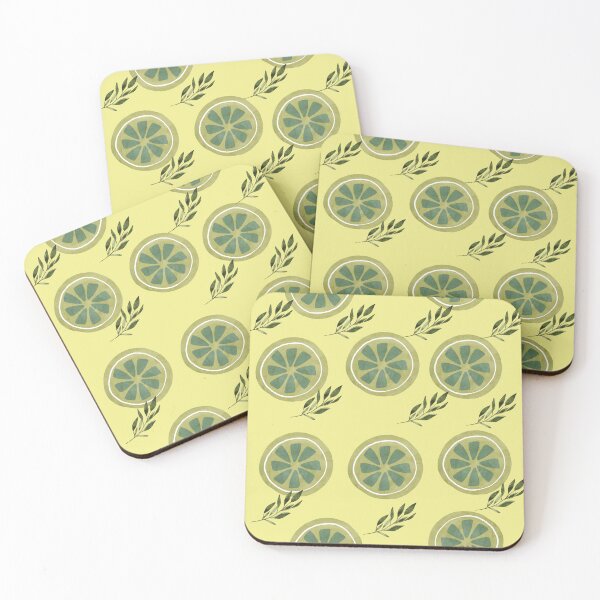 Item preview, Fresh Citrus Lime Watercolor Seamless Pattern designed and sold by FMSeamlessArt.