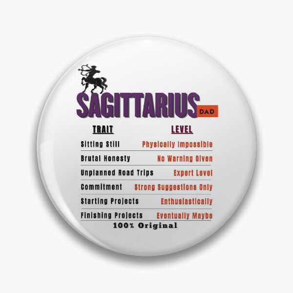 Item preview, Sagittarius Dad Traits - Humorous Zodiac Father's Day Gift designed and sold by ZenWealthDesign.