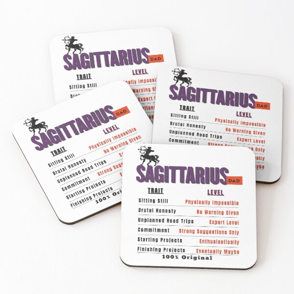 Item preview, Sagittarius Dad Traits - Humorous Zodiac Father's Day Gift designed and sold by ZenWealthDesign.