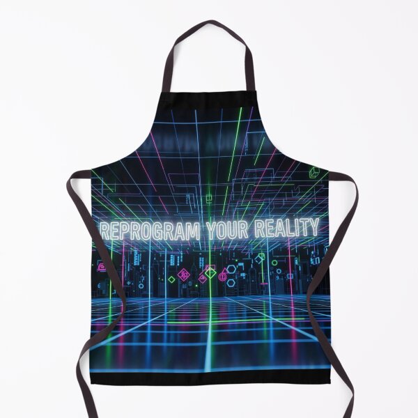 Item preview, Reprogram Your Reality – Futuristic Grid Space Motivation Design designed and sold by Altair_.