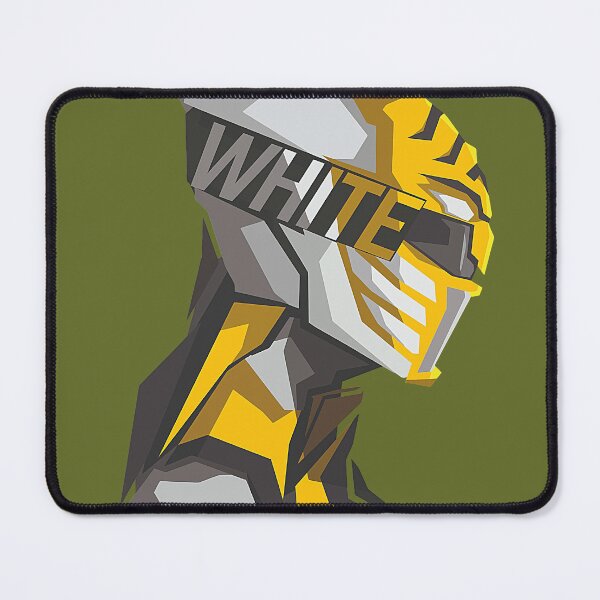 Item preview, Geometric White Ranger Profile Art designed and sold by Creatby7030.