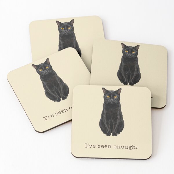 Item preview, Ive Seen Enough Exhausted Black Cat Introvert Mood designed and sold by BLACKCAT-COVEN.