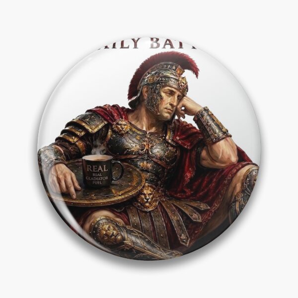 Item preview, Surviving the Daily Battle Stoic Roman Soldier Coffee Break designed and sold by Northern Glow Art.