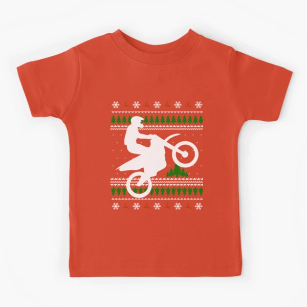 Dirt Bike Ugly Sweater Christmas Design Kids T Shirt for Sale by melsens Redbubble