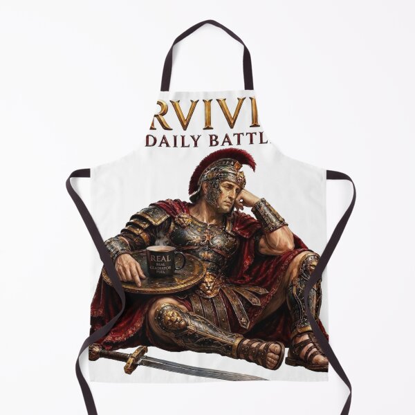 Item preview, Surviving the Daily Battle Stoic Roman Soldier Coffee Break designed and sold by Northern Glow Art.