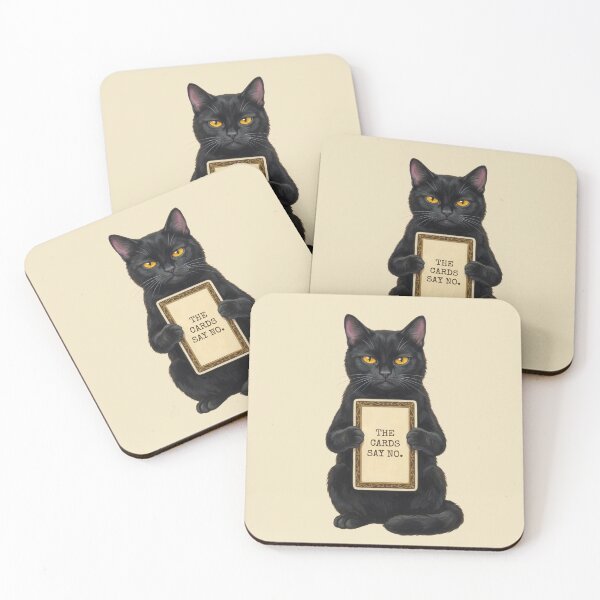 Item preview, The Cards Say No Snarky Black Cat Tarot Reader Witchy designed and sold by BLACKCAT-COVEN.