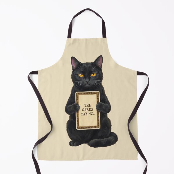 Item preview, The Cards Say No Snarky Black Cat Tarot Reader Witchy designed and sold by BLACKCAT-COVEN.