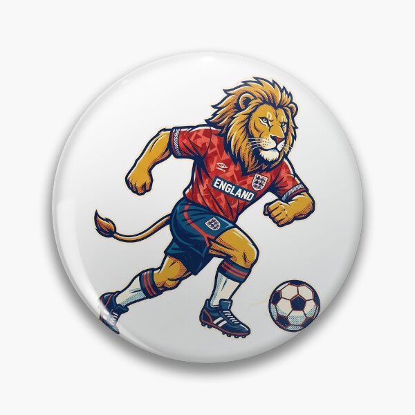 Item preview, Retro 90s England Soccer Lion Graphic Art designed and sold by Ink & Void Co..