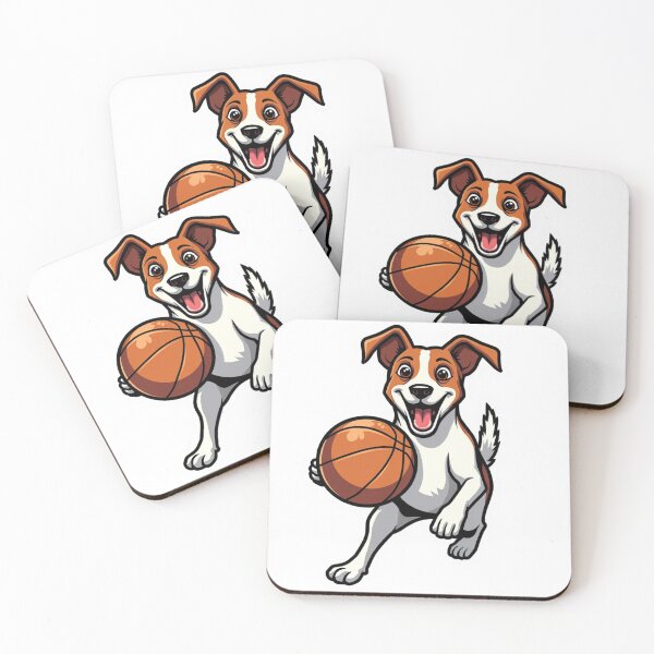 Item preview, Jack Russell Terrier playing basketball designed and sold by Prints by Mat.