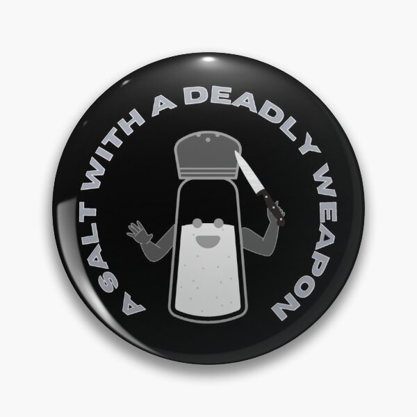 Item preview, A Salt with a Deadly Weapon Funny Pun T-Shirt – Sarcastic Food Joke Graphic Design designed and sold by Flyguy Designs.