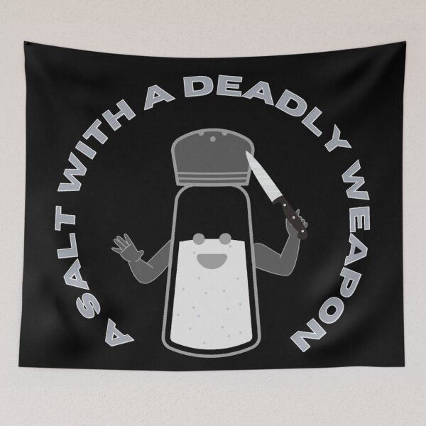 Item preview, A Salt with a Deadly Weapon Funny Pun T-Shirt – Sarcastic Food Joke Graphic Design designed and sold by Flyguy Designs.