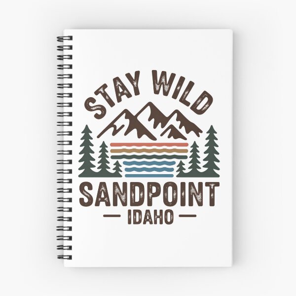 Item preview, Stay Wild Sandpoint Idaho – Vintage Mountain Forest Retro Outdoor Design designed and sold by ArcticFoxStudio.