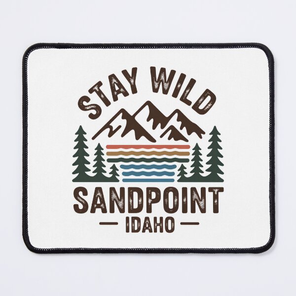 Item preview, Stay Wild Sandpoint Idaho – Vintage Mountain Forest Retro Outdoor Design designed and sold by ArcticFoxStudio.