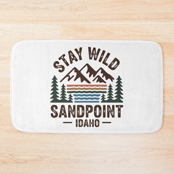 Item preview, Stay Wild Sandpoint Idaho – Vintage Mountain Forest Retro Outdoor Design designed and sold by ArcticFoxStudio.
