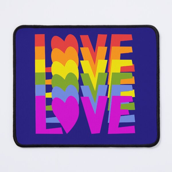 Item preview, Rainbow Love Hearts Colorful Typography Art designed and sold by SolutionsArt.