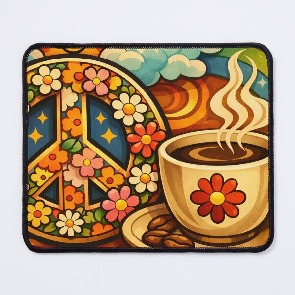 Item preview, Retro 70's Peace, Love, and Coffee designed and sold by Peace,love,andbeaches.
