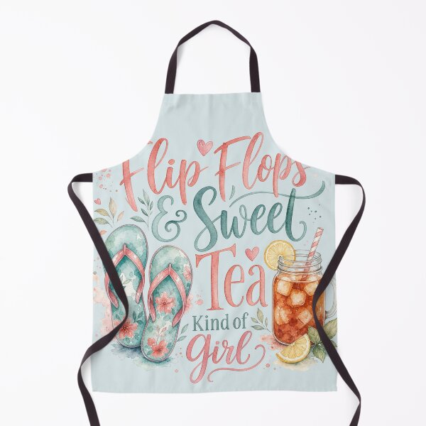Item preview, Flip Flops & Sweet Tea Watercolor Shirt Design | Southern Summer Girl Aesthetic designed and sold by Verycutethings.