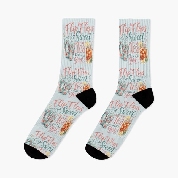 Item preview, Flip Flops & Sweet Tea Watercolor Shirt Design | Southern Summer Girl Aesthetic designed and sold by Verycutethings.